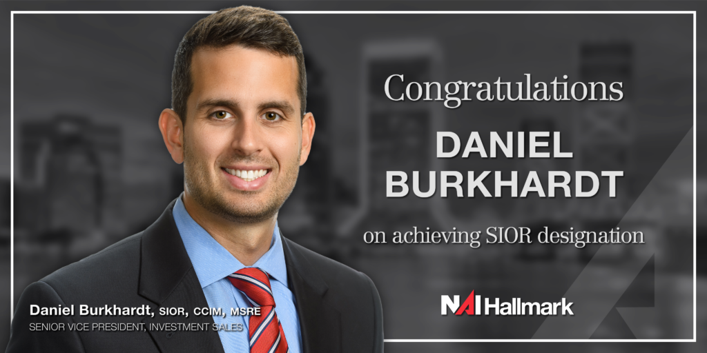 Daniel Burkhardt achieves SIOR designation awarded by the Society of Industrial and Office Realtors®